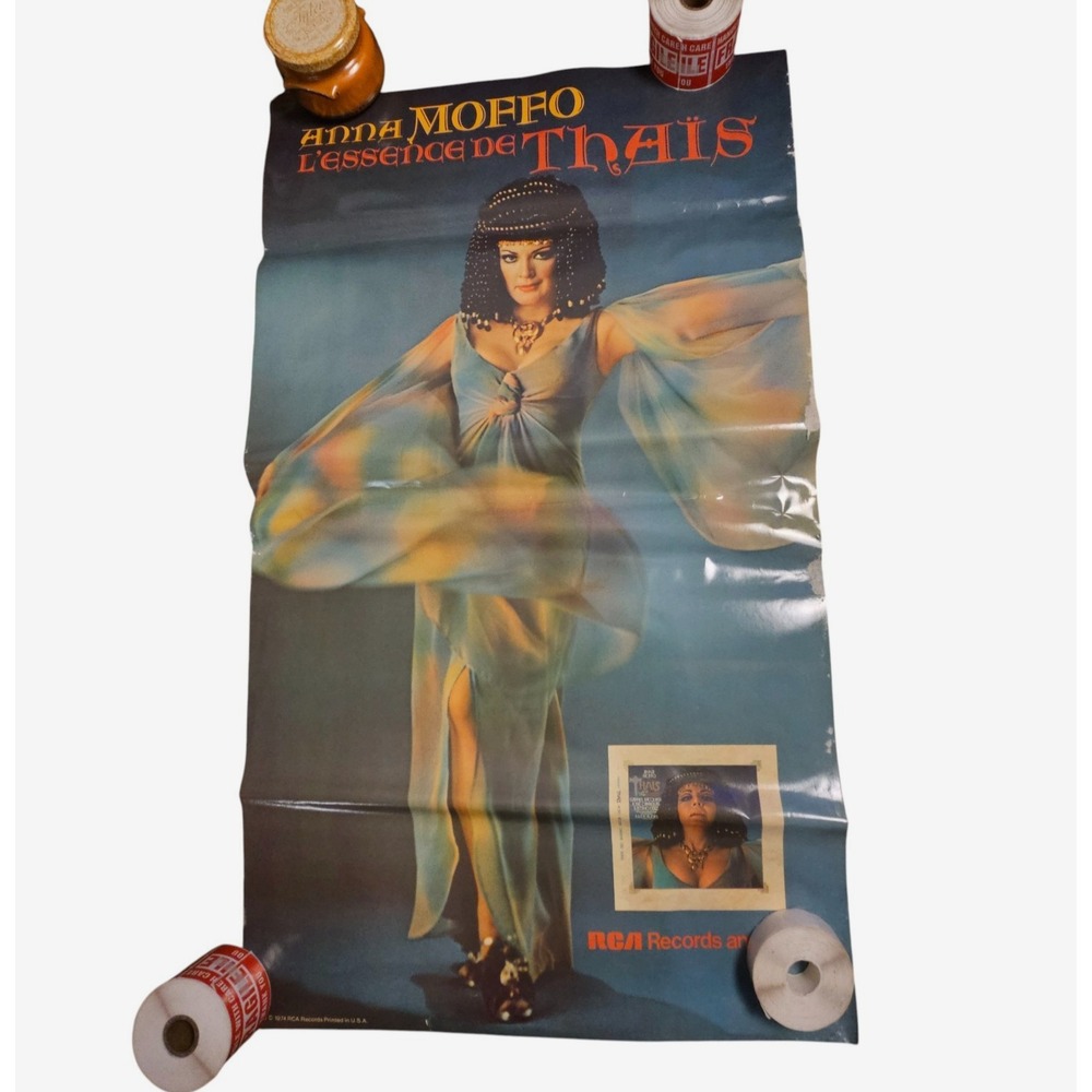Anna Moffo L'Essence de Thais‎ 21x36 Vintage 1974 RCA Records Promo Poster Opera
